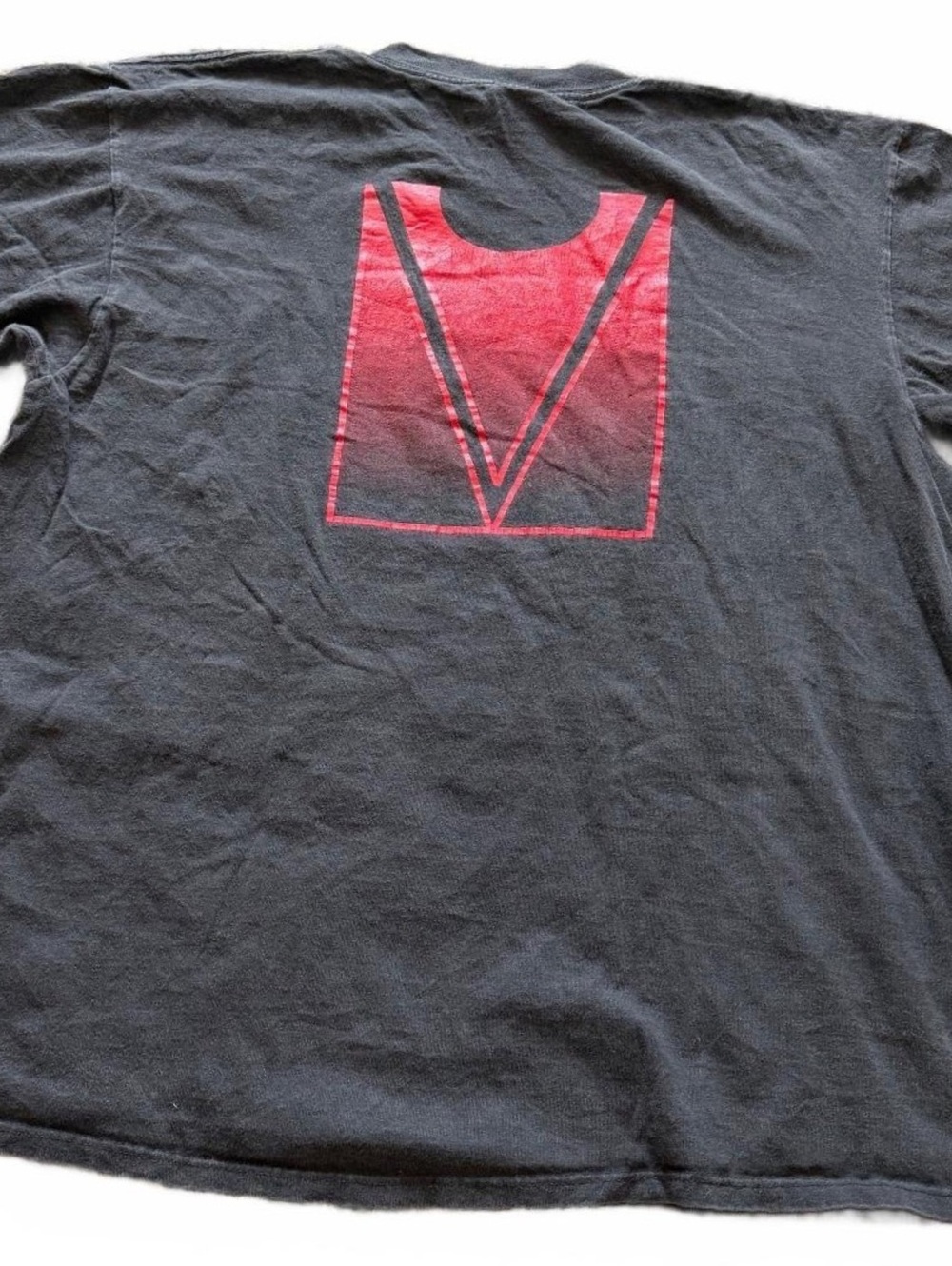 Vintage XL Black Monolith Graphic T-Shirt Gildan Heavy Weight 90s Faded Tee